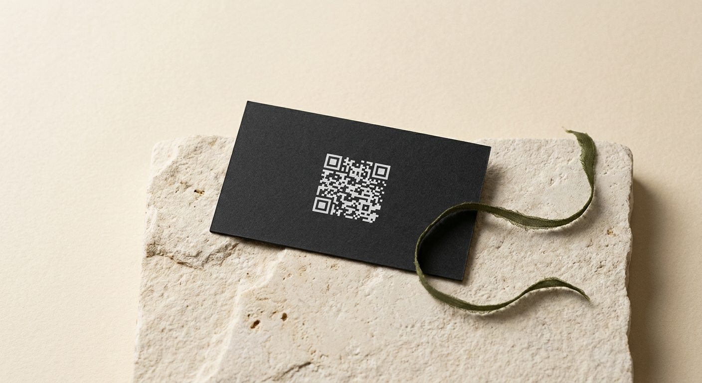 Carte d'exemple avec un QR code